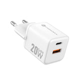 Laadija Forcell F-Energy Mini GaN III USB C + USB A QC4.0 PD 20W (valge)
