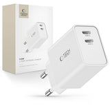 Laadija Tech-Protect C35W 2x USB-C PD 35W (valge)