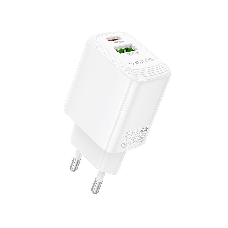 Laadija Borofone BN29 30W USB-C / USB-A (valge) — SkyMobile e-pood