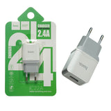 Hoco USB adapter C12 pistikusse 2,4A (2 sis.)
