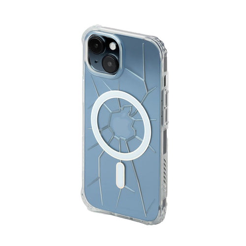 Ümbris Kingxbar PQY Crack MagSafe iPhone 15 (läbipaistev)