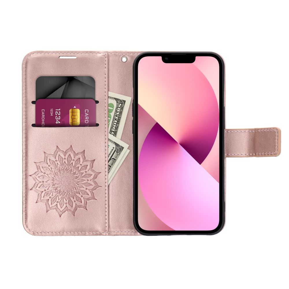Ümbris kaanega Mezzo Samsung A33 (mandala/roosa kuld)