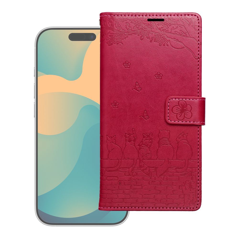 Ümbris kaanega Mezzo Book Cats Redmi Note 15 Pro Plus 5G (punane)