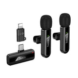 Juhtmevaba mikrofonikomplekt Hoco L20A USB-C / Lightning (must)