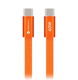 Juhe Forcell F-Energy QC4.0 PD 3A 60W Silicone Type-C to Type-C 1.2m (oranž)