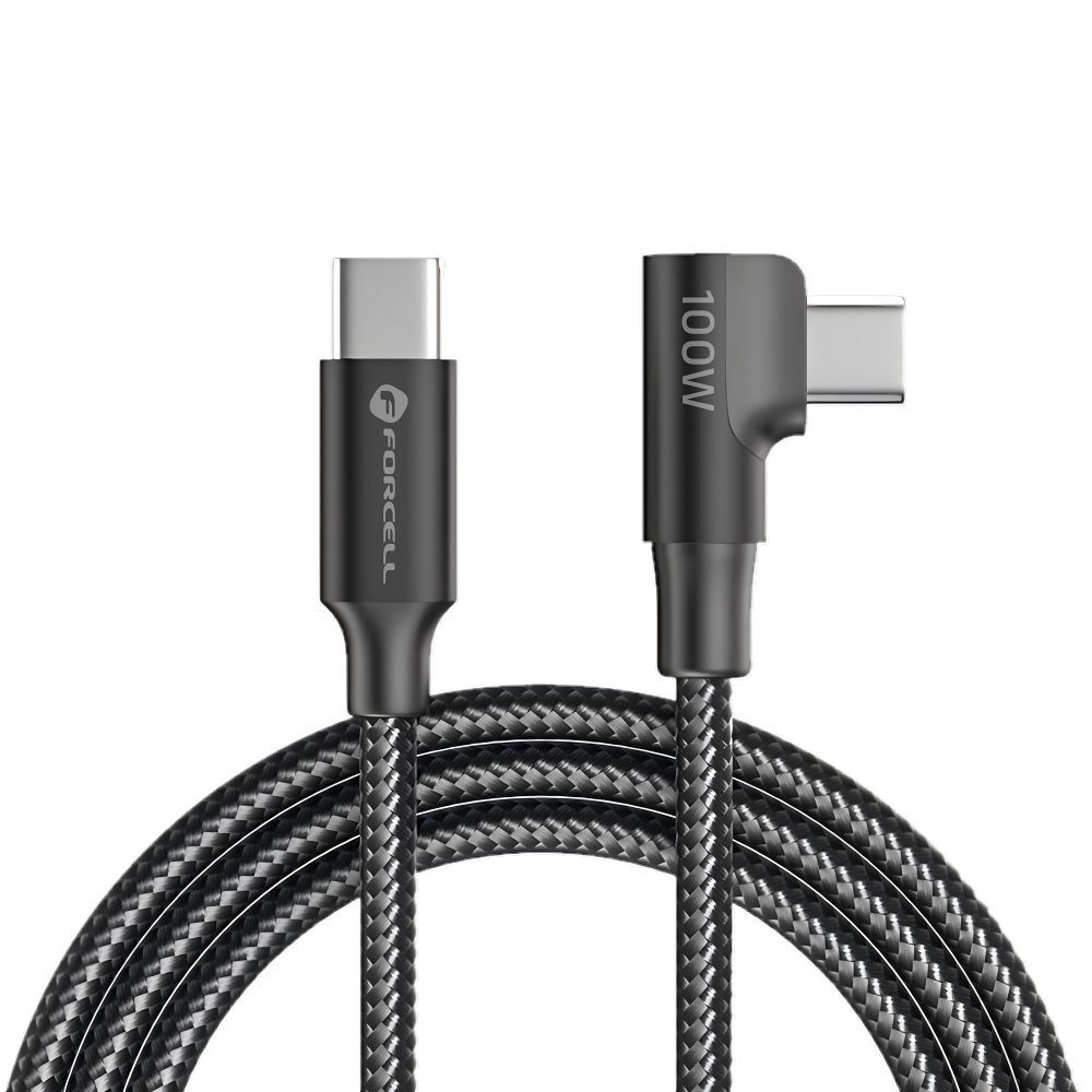 Juhe Forcell F-Energy 90° QC4.0 PD 3A 60W Silicone Type-C to Type-C 1.2m (must)