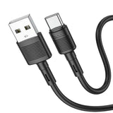 Laadimisjuhe Hoco X83 2,4A USB-TypeC, 1M (must)
