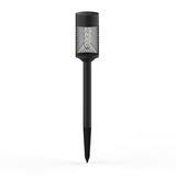 Forever Light päikesepaneeliga LED-lamp terasest post (must)