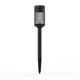 Forever Light päikeseenergial töötav LED-lamp terasest postipistikuga(must)