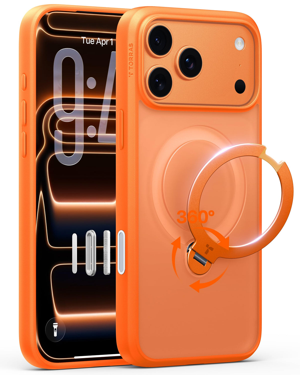 Ümbris 2.5mm Skin-Friendly Round bracket Mag iPhone 17 Pro Max (oranž)