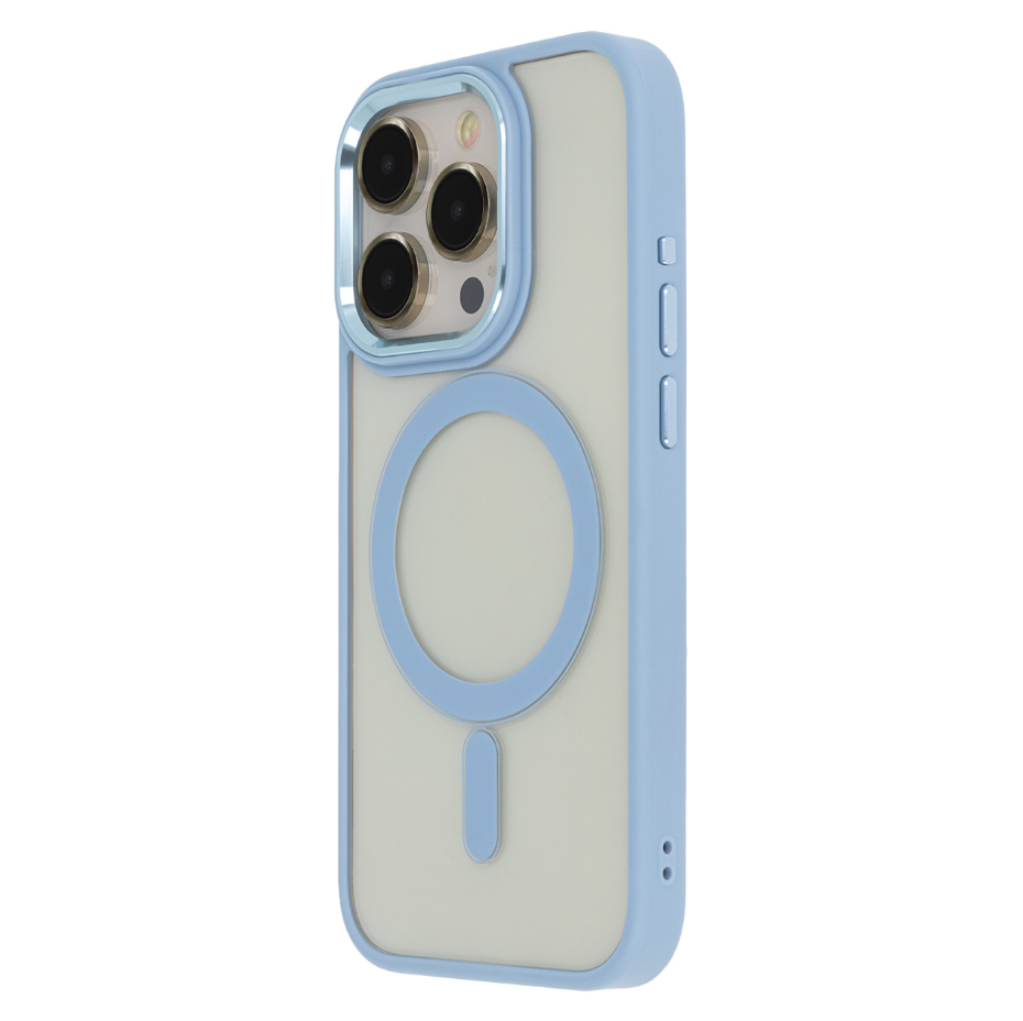 Ümbris Satin Elegant MagSafe iPhone 14 Pro (läbipaistev/helesinine)