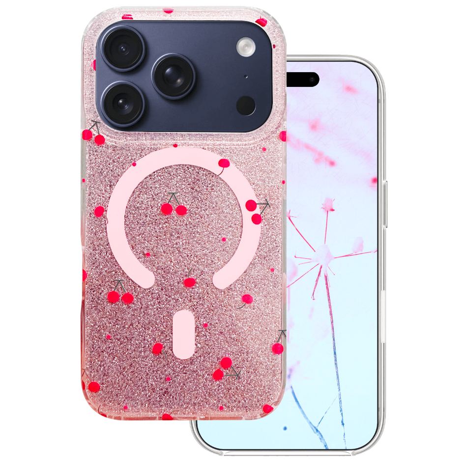 Ümbris Cherry Silicone MagSafe Apple iPhone 17 Pro (roosa)