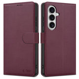 Ümbris kaanega Tech-Protect Wallet Samsung S26 (viinamari)