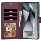 Ümbris kaanega Tech-Protect Wallet Samsung S26 (viinamari)