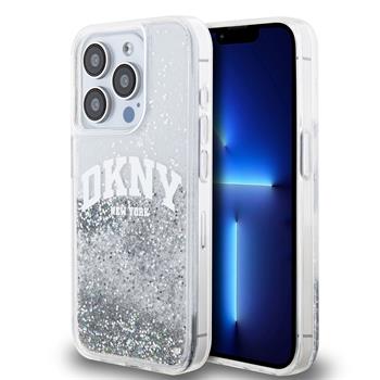Ümbris DKNY Liquid Glitter Arch Logo iPhone 15 (läbipaistev)