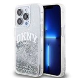 Ümbris DKNY Liquid Glitter Arch Logo iPhone 15 (läbipaistev)