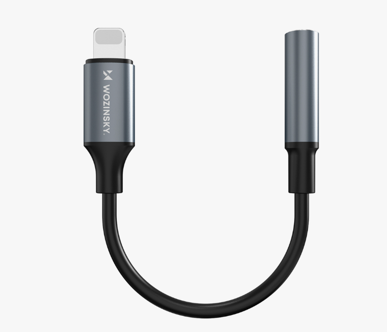 Adapter Wozinsky WALJ-01 Lightning - 3.5mm, kõrvaklappidele (must)