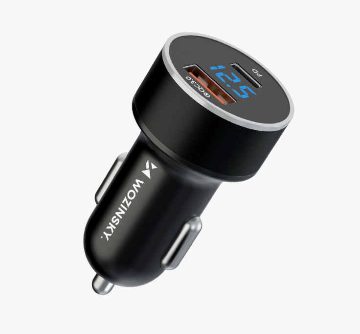 Autolaadija Wozinsky WDCCAC USB-C+USB-A 36W (must)