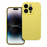 Ümbris Silicone 2mm iPhone 14 Pro (kollane)