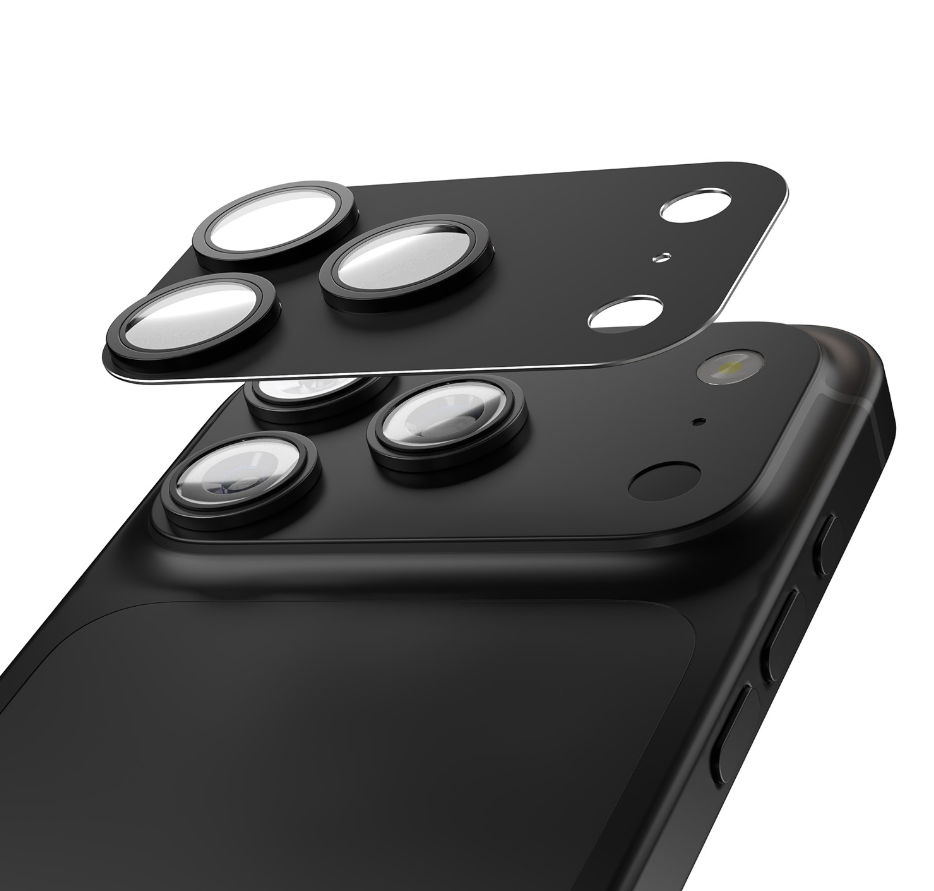 Kaitseklaas Etteri Full Camera Lens tagakaamerale iPhone 17 Pro Max (must)