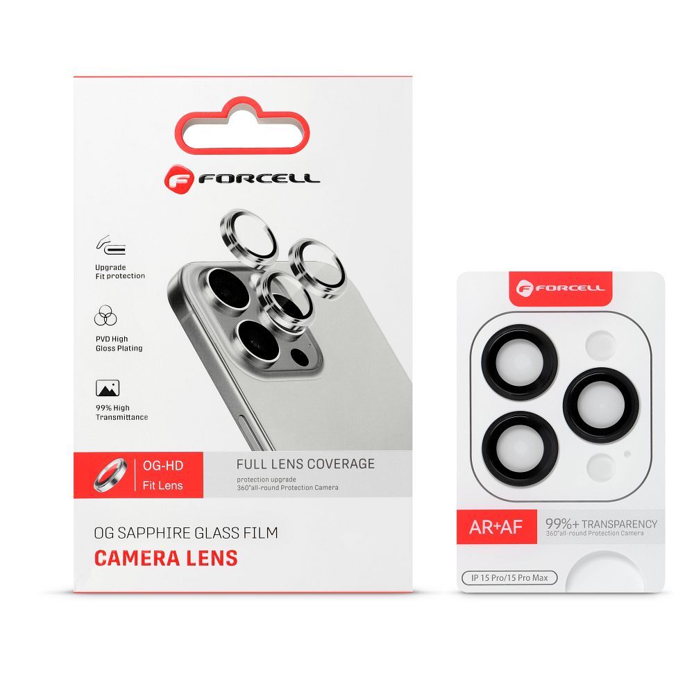 Kaitseklaas Forcell Premium tagakaamerale iPhone 17 Pro/ 17 Pro Max (sinine)