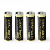 Orico liitiumaku 1,5V 2100mWh AA USB-C laetav aku laadimiskaabliga 4tk (must)