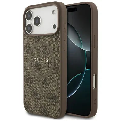Guess MagSafe Ümbris 4G Small Classic Logo iPhone 17 Pro Max Magsafe (pruun)