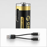 Patarei Orico AAA USB-C Laetav (2 tk + kaabel)