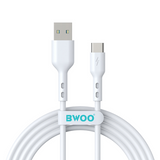 Juhe BWOO 3A USB-A to Type-C (1m / valge)