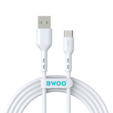 Juhe BWOO 3A USB-A to Type-C (2m / valge)