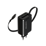 Adapter USB-C juhtmega Canyon, Type-C+USB-A PD65W (must)