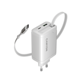 Adapter USB-C juhtmega Canyon, Type-C+USB-A PD65W (valge)