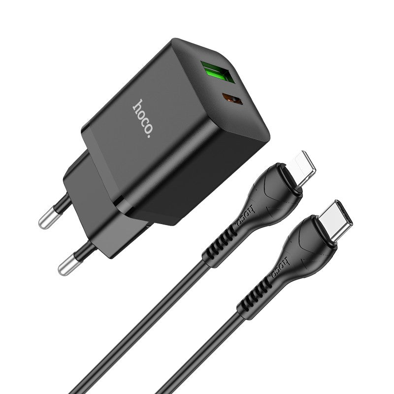 Charger Hoco N28 Founder PD20W+QC3.0 + Lightning (must)