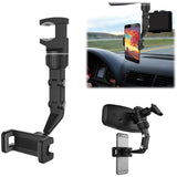 Telefoni hoidik autosse universaalne tagaistmele / peeglihoidjale (must)