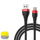 Foneng X82 USB juhe Type-C 3A (must/punane)