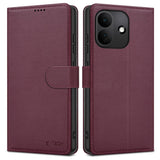 Ümbris kaanega Tech-Protect Wallet Xiaomi Redmi Note 17 Pro 5G (bordoopunane)