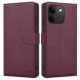 Ümbris kaanega Tech-Protect Wallet Xiaomi Redmi Note 17 Pro Max 5G (bordoopunane)