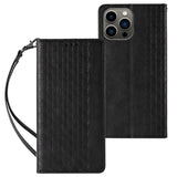Ümbris kaanega Magnet Strap iPhone 13 Pro (must)