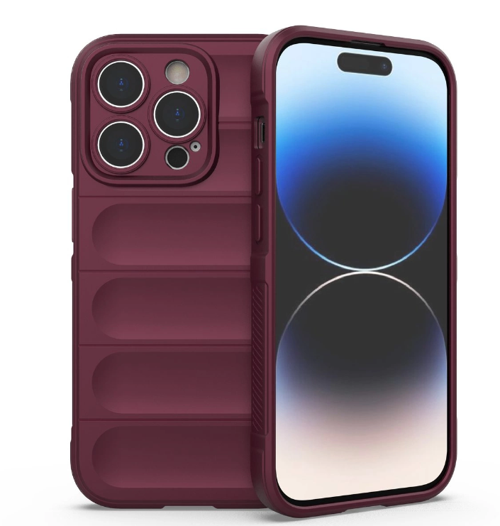 Silikoon Magic Shield iPhone 14 Pro (viinamari)