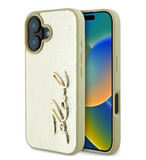 Karl Lagerfeld Ümbris KLHCP16SPFMFBKMD iPhone 16 (kuldne)