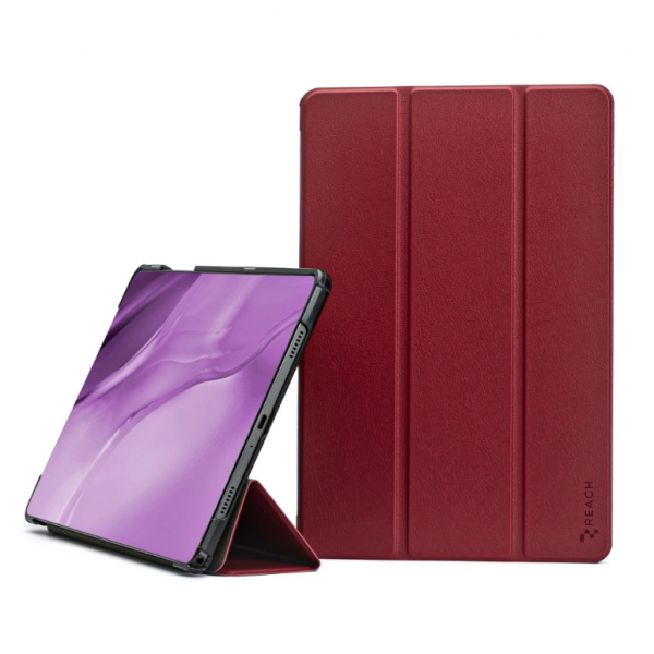 Kaitseümbris Reach Smart Leather Samsung Tab A9/ Tab A11 8.7 (viinamari)