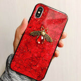 Silikoon Marmor Ümbris Iphone 11 Pro (punane kärbes)