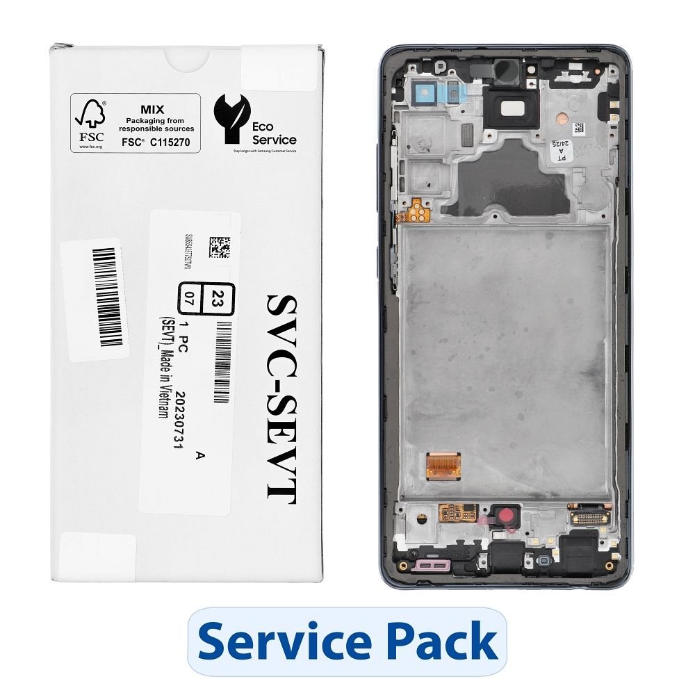 Samsung Galaxy A72 ekraan raamiga service pack