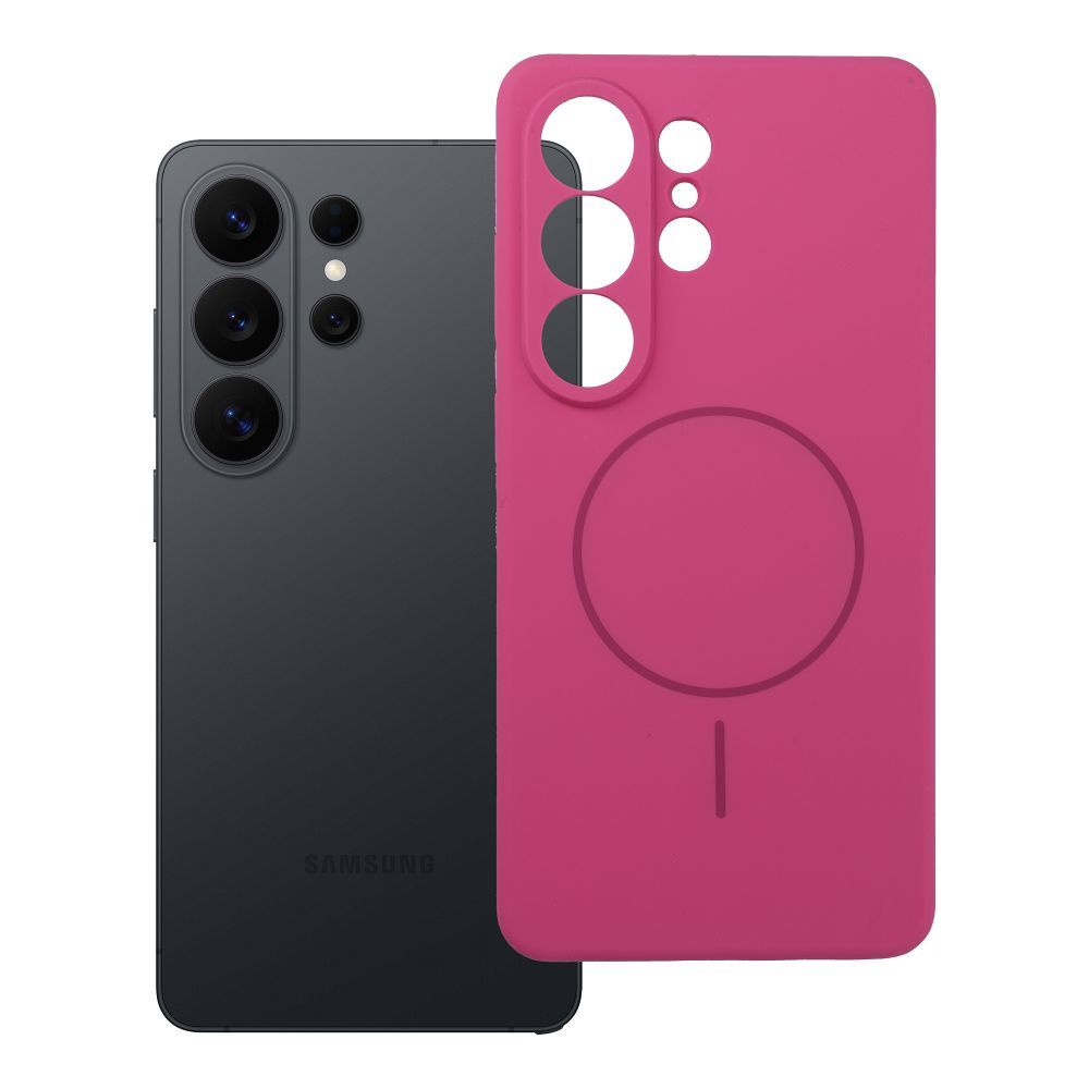 Ümbris Silicone 2mm MagSafe Samsung S26 Ultra (tumeroosa)