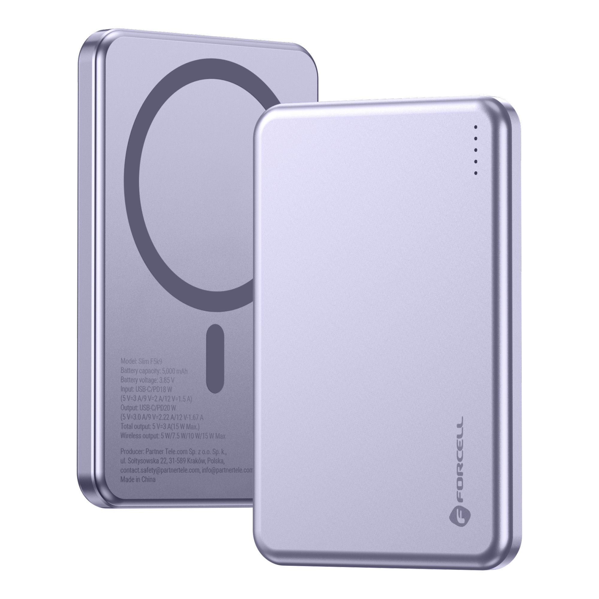 Akupank Forcell F-Energy Slim F5K9 15W 5000 mAh (helelilla)
