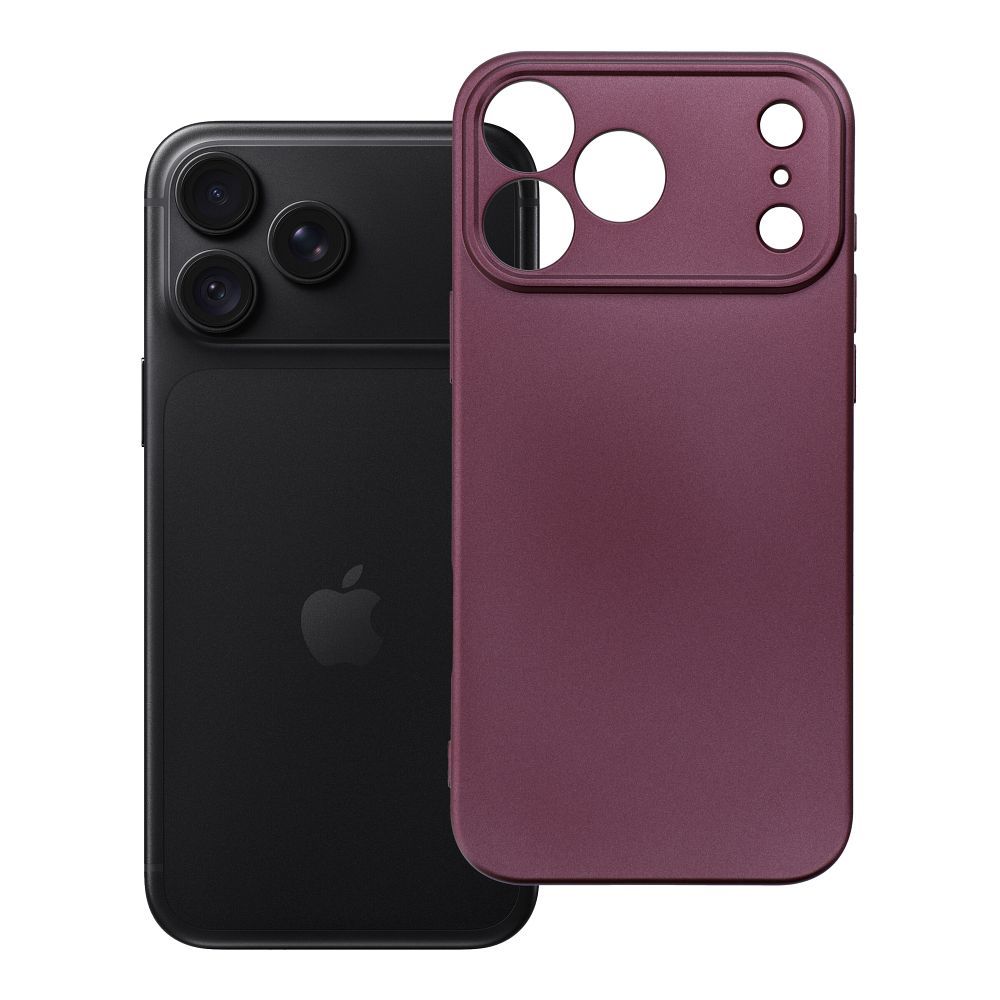 Silikoon Metallic iPhone 18 Pro Max (viinamari)