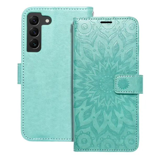 Ümbris kaanega Mezzo Samsung S22 (mandala/roheline)