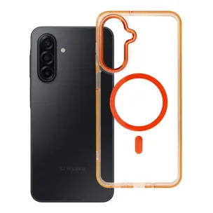 Ümbris Frame Clear Hybrid Mag Cover Samsung A17 (läbipaistev/oranz)