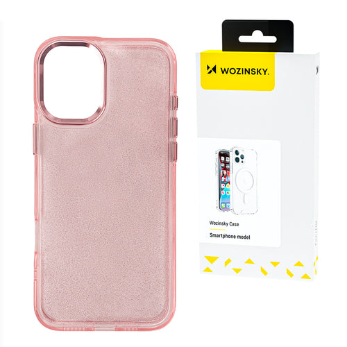 Silikoon Wozinsky Glitter MagSafe Samsung S25 Ultra (roosa)