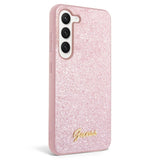Guess ümbris Glitter Script case for Samsung Galaxy S24 (roosa)